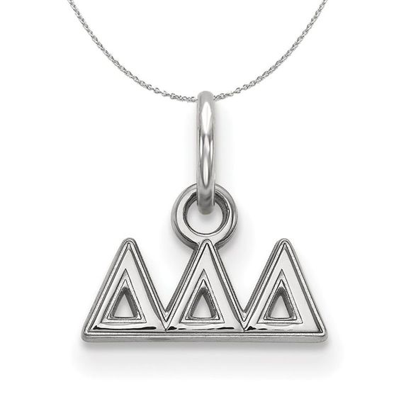 Sterling Silver Delta Delta Delta XS (Tiny) Greek Necklace - 20 Inch